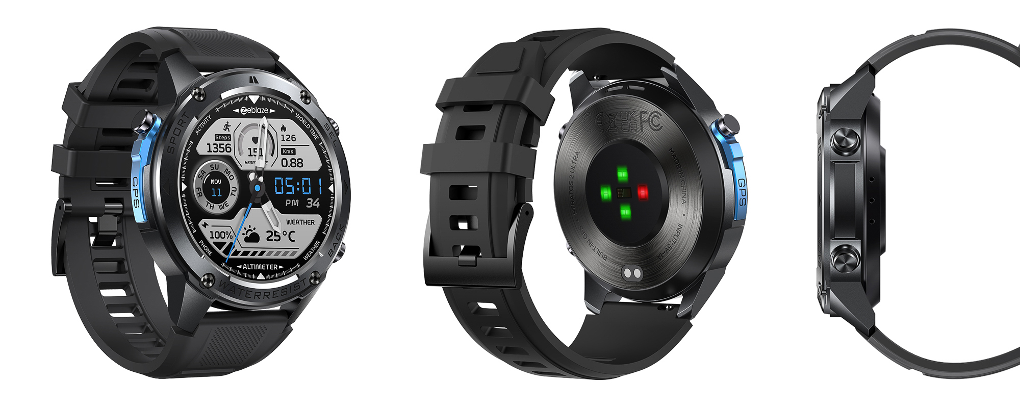 Smartwatch Zeblaze Stratos 2 Ultra - czarny